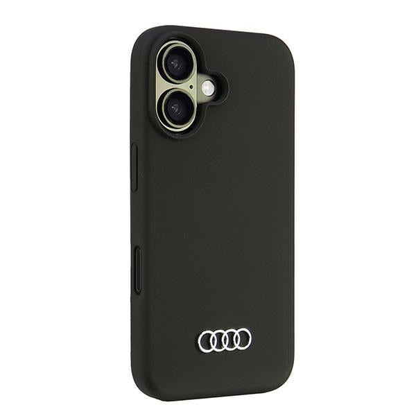 Audi silikoninis dėklas iPhone 16 6,1" – juodas