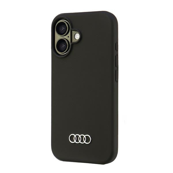 Audi silikoninis dėklas iPhone 16 6,1" – juodas