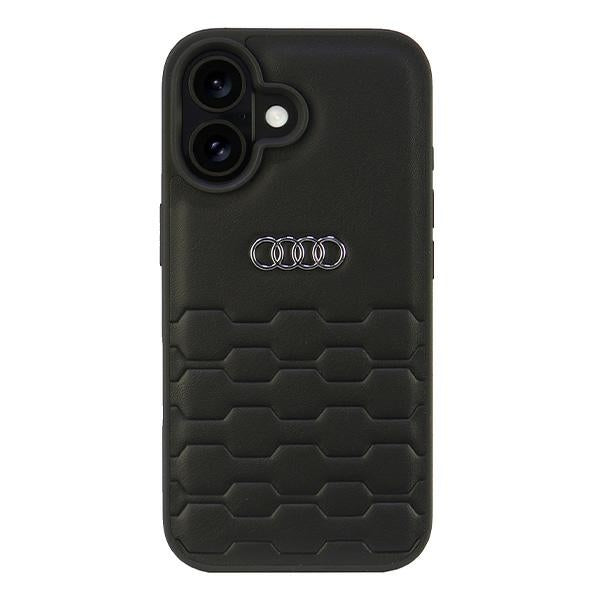 Audi Synthetic Leather dėklas iPhone 16 – juodas