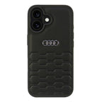 Audi Synthetic Leather dėklas iPhone 16 – juodas
