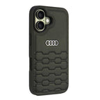 Audi Synthetic Leather dėklas iPhone 16 – juodas
