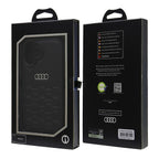 Audi Synthetic Leather dėklas iPhone 16 – juodas