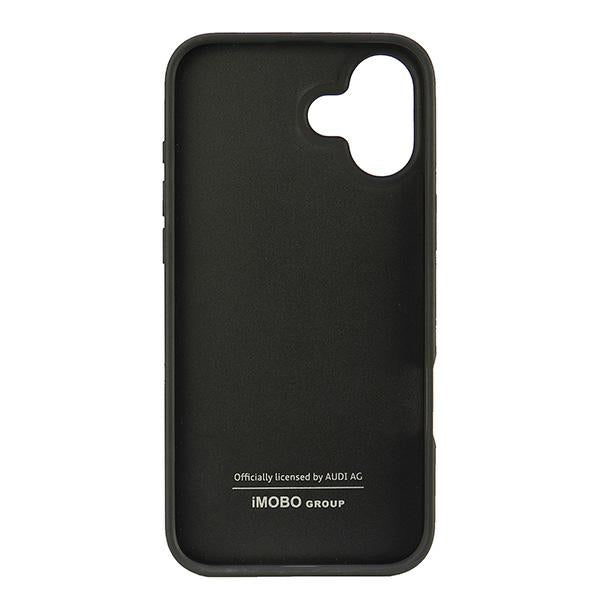 Audi Synthetic Leather dėklas iPhone 16 Plus – juodas