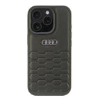Audi Synthetic Leather dėklas iPhone 16 Pro – juodas