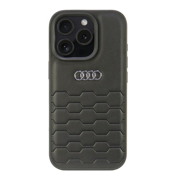 Audi Synthetic Leather dėklas iPhone 16 Pro – juodas