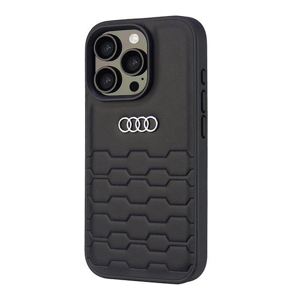 Audi Synthetic Leather dėklas iPhone 16 Pro – juodas