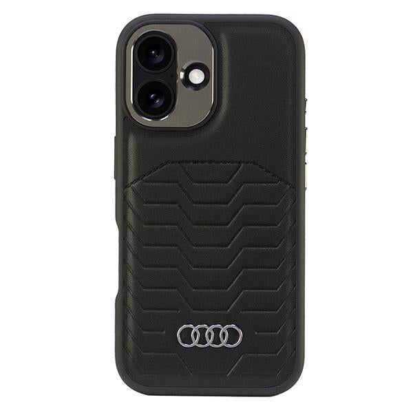 Audi MagSafe dėklas iPhone 16 6.1 – juodas, eko oda