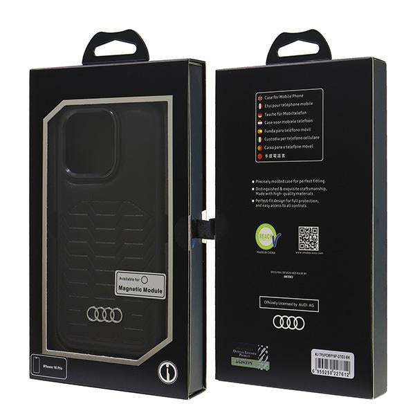Audi MagSafe dėklas iPhone 16 Pro 6.3" – juodas