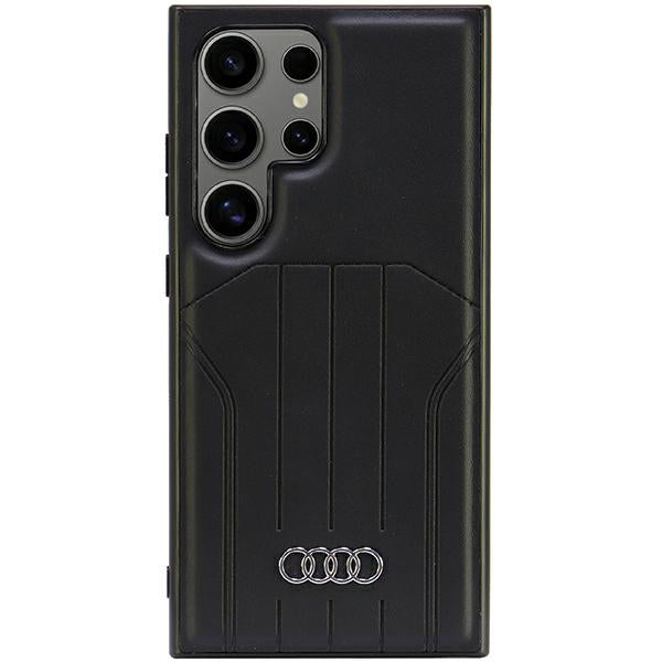 Audi sintetinės odos MagSafe dėklas Galaxy S24 Ultra – juodas