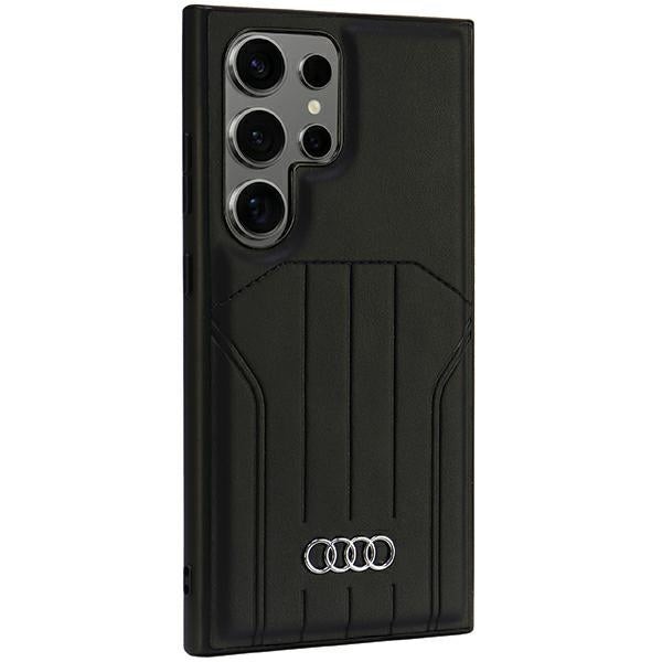Audi sintetinės odos MagSafe dėklas Galaxy S24 Ultra – juodas
