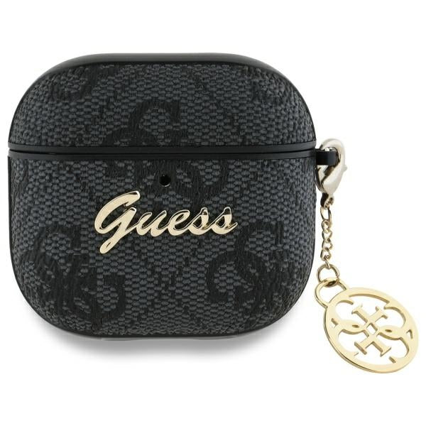 Guess GUA4G4GSMK AirPods 4 dėklas juodas/juodas 4G Charm Collection -- AirPods 4
