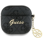 Guess GUA4G4GSMK AirPods 4 dėklas juodas/juodas 4G Charm Collection -- AirPods 4