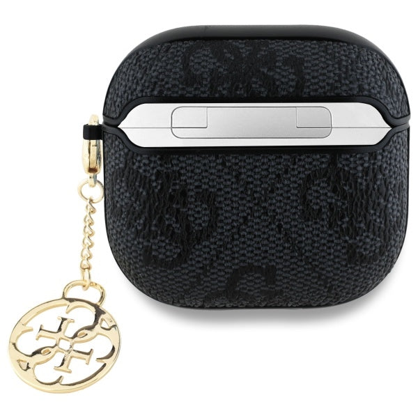 Guess GUA4G4GSMK AirPods 4 dėklas juodas/juodas 4G Charm Collection -- AirPods 4