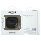 Guess GUA4G4GSMK AirPods 4 dėklas juodas/juodas 4G Charm Collection -- AirPods 4