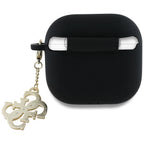 Guess silikoninis dėklas AirPods 4 – juodas