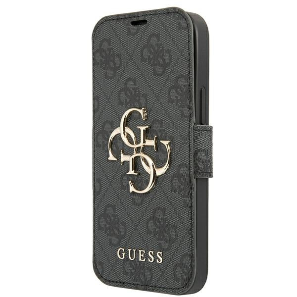 Guess atverčiamas dėklas iPhone 13 Pro Max – pilkas