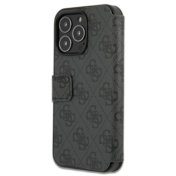 Guess atverčiamas dėklas iPhone 13 Pro Max – pilkas
