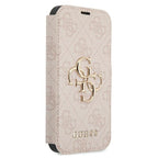Guess dėklas-knygelė iPhone 13 Pro Max – rožinis, 4G Big Metal Logo