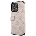Guess dėklas-knygelė iPhone 13 Pro Max – rožinis, 4G Big Metal Logo