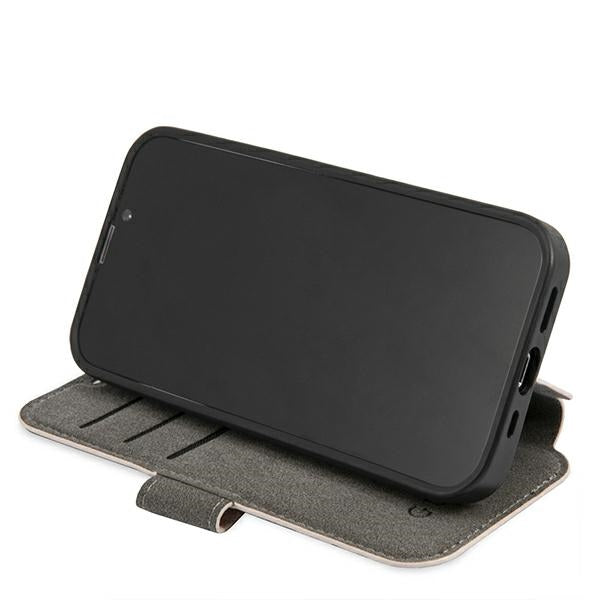 Guess dėklas-knygelė iPhone 13 Pro Max – rožinis, 4G Big Metal Logo