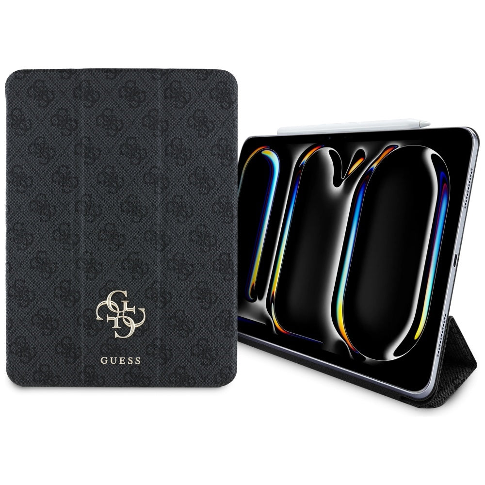 Guess GUFC11PM24PS4SGK iPad Pro 11" 2024 juoda/juoda magnetinė 4G Didelis logotipas