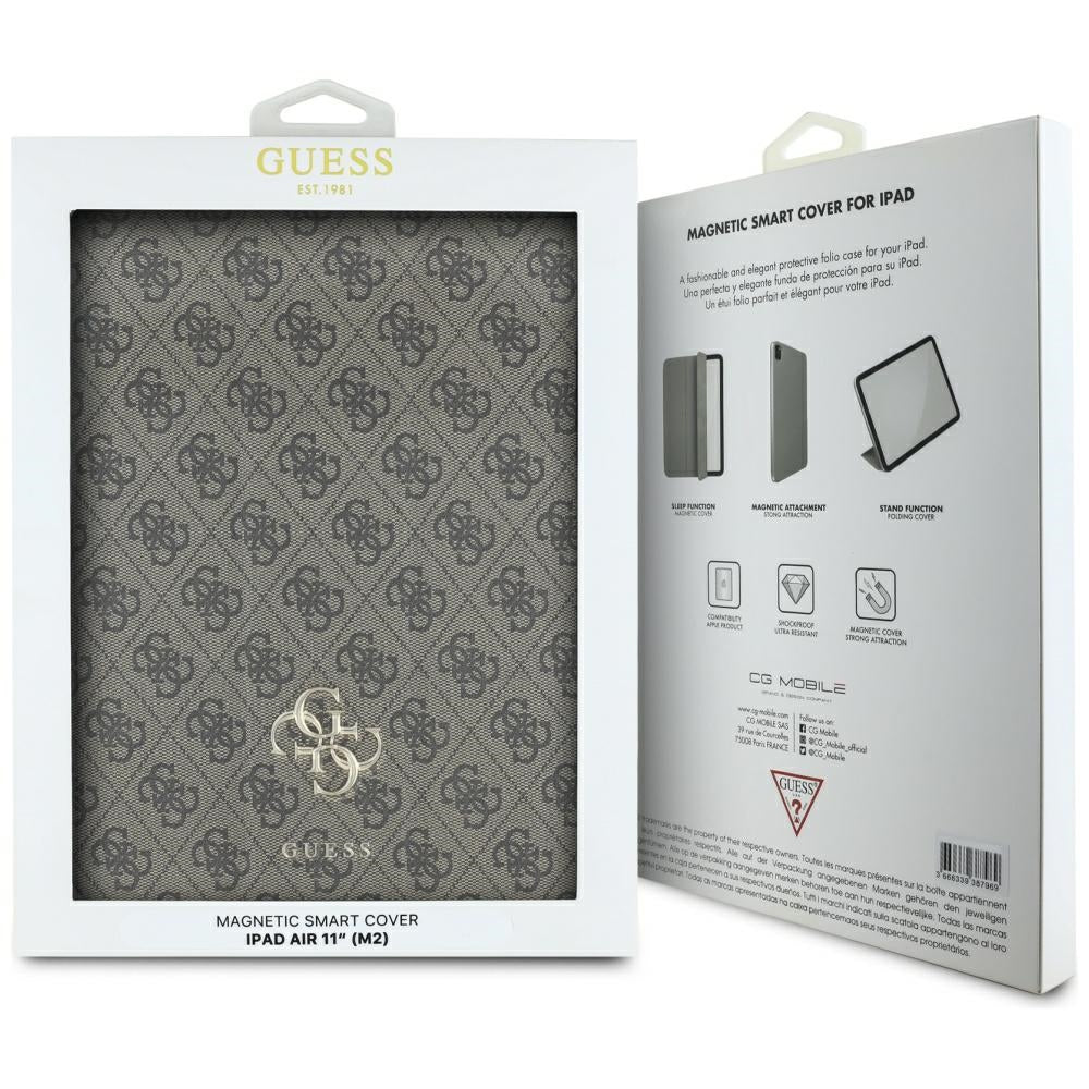 Guess GUFC11RM24PS4SGW iPad Air 11" 2024 rudas/rudas magnetinis 4G didelis logotipas