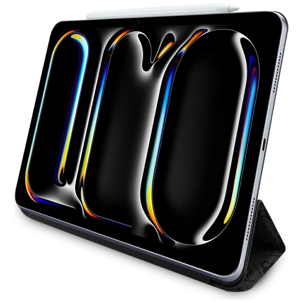 Guess GUFC13PM24PS4SGK iPad Pro 13" 2024 juoda/juoda magnetinė 4G Didelis logotipas