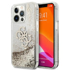 Guess blizgus dėklas iPhone 13 Pro Max – auksinis