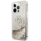 Guess blizgus dėklas iPhone 13 Pro Max – auksinis