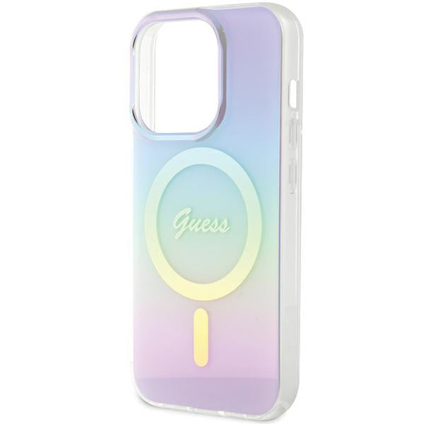 Guess MagSafe dėklas iPhone 15 Pro Max – violetinis