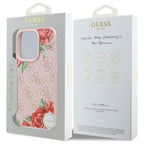 Guess MagSafe dėklas iPhone 16 Pro – rožinis