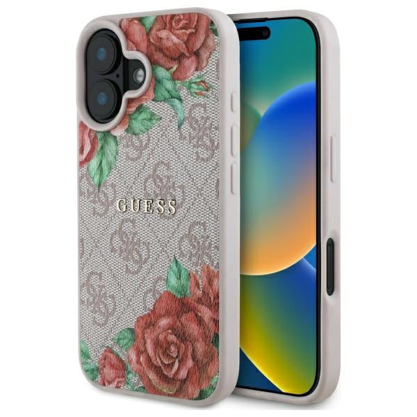 Guess MagSafe dėklas iPhone 16 6.1 – rožinis