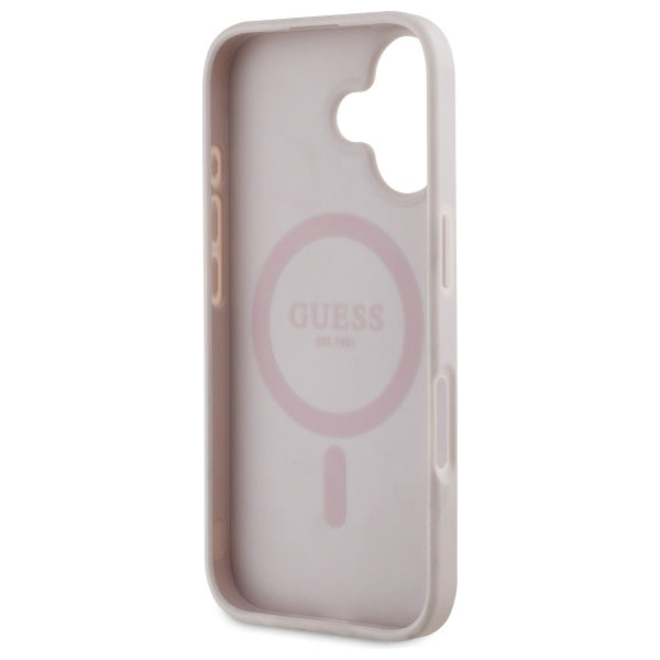 Guess MagSafe dėklas iPhone 16 6.1 – rožinis