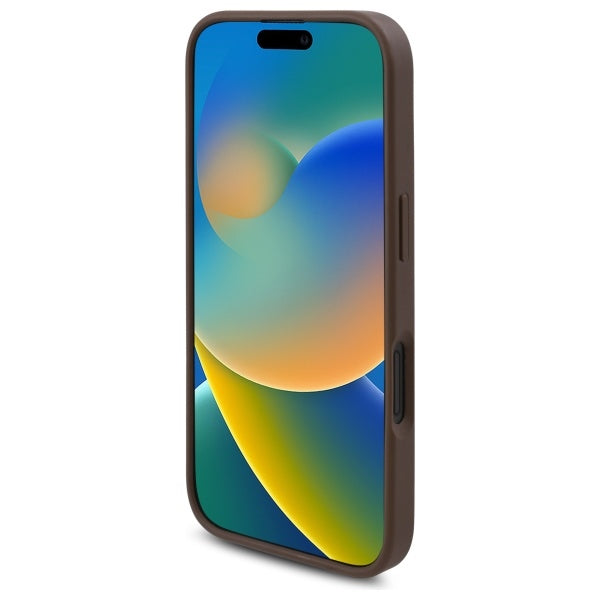 Guess MagSafe dėklas iPhone 16 6,1" – rudas, gėlės