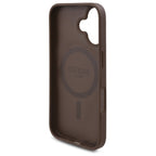 Guess MagSafe dėklas iPhone 16 6,1" – rudas, gėlės