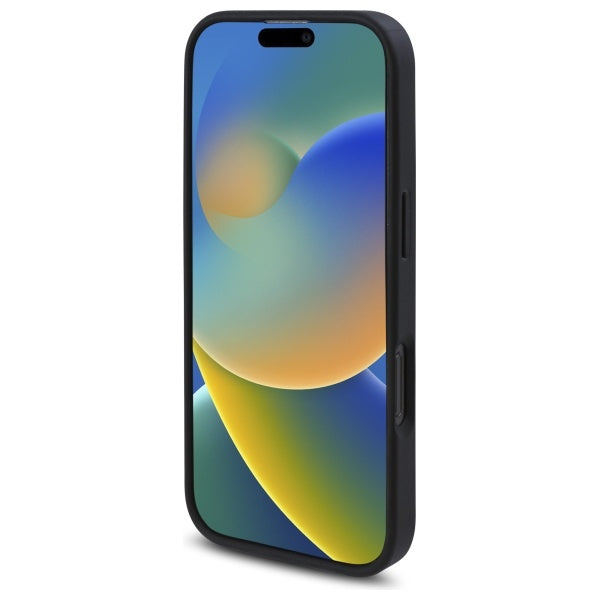 Guess MagSafe dėklas iPhone 16 Pro Max – juodas, gėlių raštas