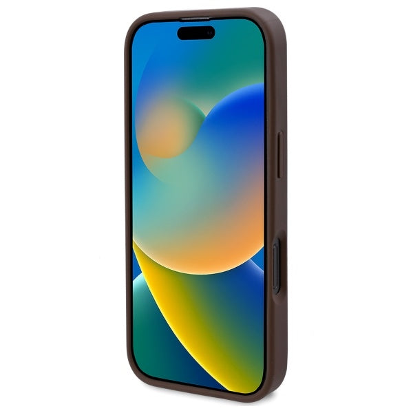 Guess 4G Flowers MagSafe dėklas iPhone 16 Pro Max – rudas