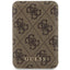 Guess indukcinė išorinė baterija 15W GUPB5FP4EMGW 5000mAh rudas/rudas 4G Leather Metal Logo MagSafe