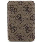Guess indukcinė išorinė baterija 15W GUPB5FP4EMGW 5000mAh rudas/rudas 4G Leather Metal Logo MagSafe