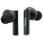 Guess Bluetooth ausinės GUTWST88MCTGK TWS + prijungimo stotelė juoda/juoda kapsulės spausdintas logotipas