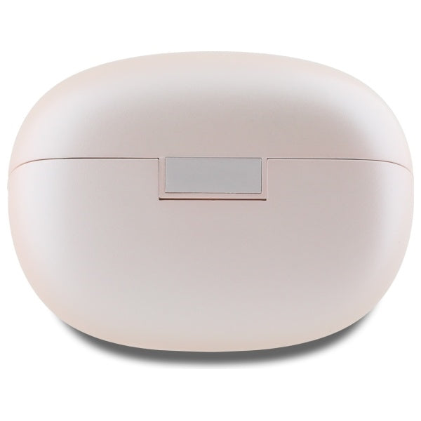 Guess Bluetooth ausinės GUTWST88MCTGP TWS + prijungimo stotis rožinė kapsulė, atspausdintas logotipas