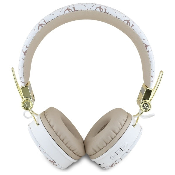 Guess Bluetooth ENC GUBH70E4PTMH ant ausinių baltos 4G trikampio apvalios formos ausinės