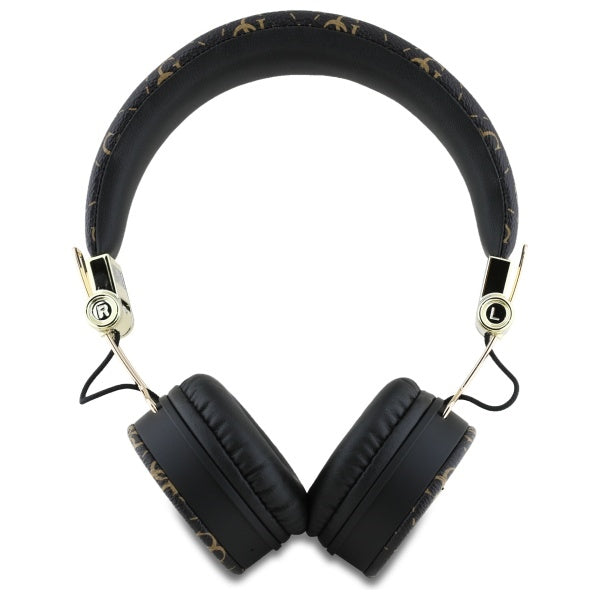 Guess Bluetooth ENC GUBH70E4PTMK ausinės juodos/juodos 4G trikampio apvalios formos
