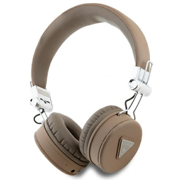 Guess Bluetooth ENC GUBH70PGTSPSW rudos grūdėtos klasikinės apvalios formos ausinės
