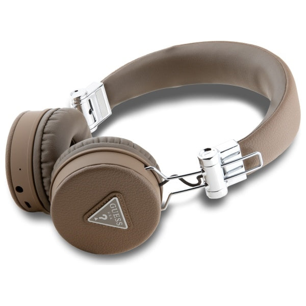 Guess Bluetooth ENC GUBH70PGTSPSW rudos grūdėtos klasikinės apvalios formos ausinės