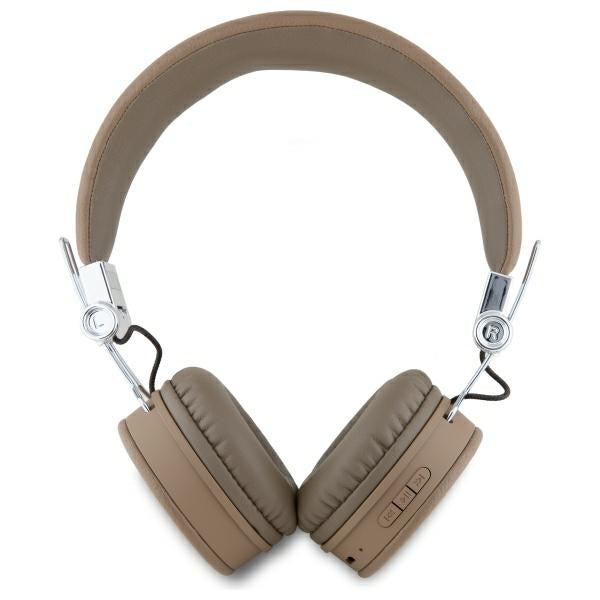 Guess Bluetooth ENC GUBH70PGTSPSW rudos grūdėtos klasikinės apvalios formos ausinės