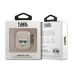 Karl Lagerfeld blizgus AirPods 1/2 dėklas – auksinis