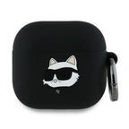 Karl Lagerfeld silikoninis dėklas AirPods 4 – juodas