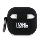 Karl Lagerfeld silikoninis dėklas AirPods 4 – juodas