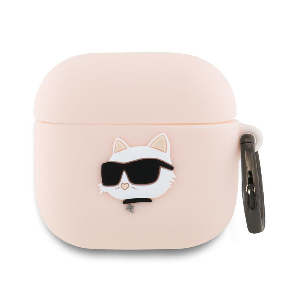 Karl Lagerfeld silikoninis dėklas AirPods 4 – rožinis -- AirPods 4